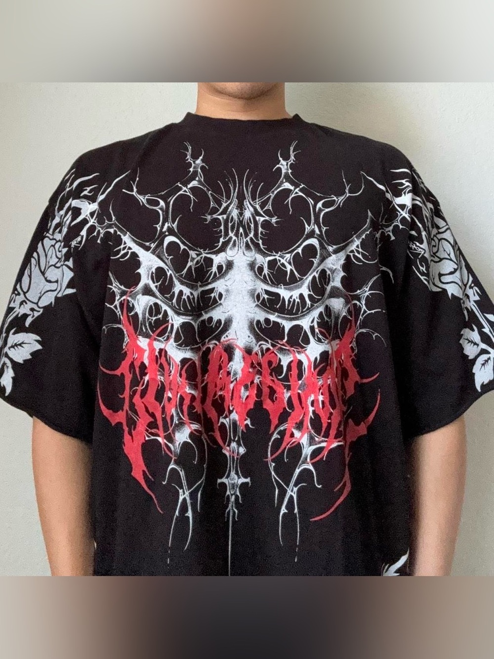 Civil Regime Ribs Dungeon AOP Graphics Black Tee Shirt Gym